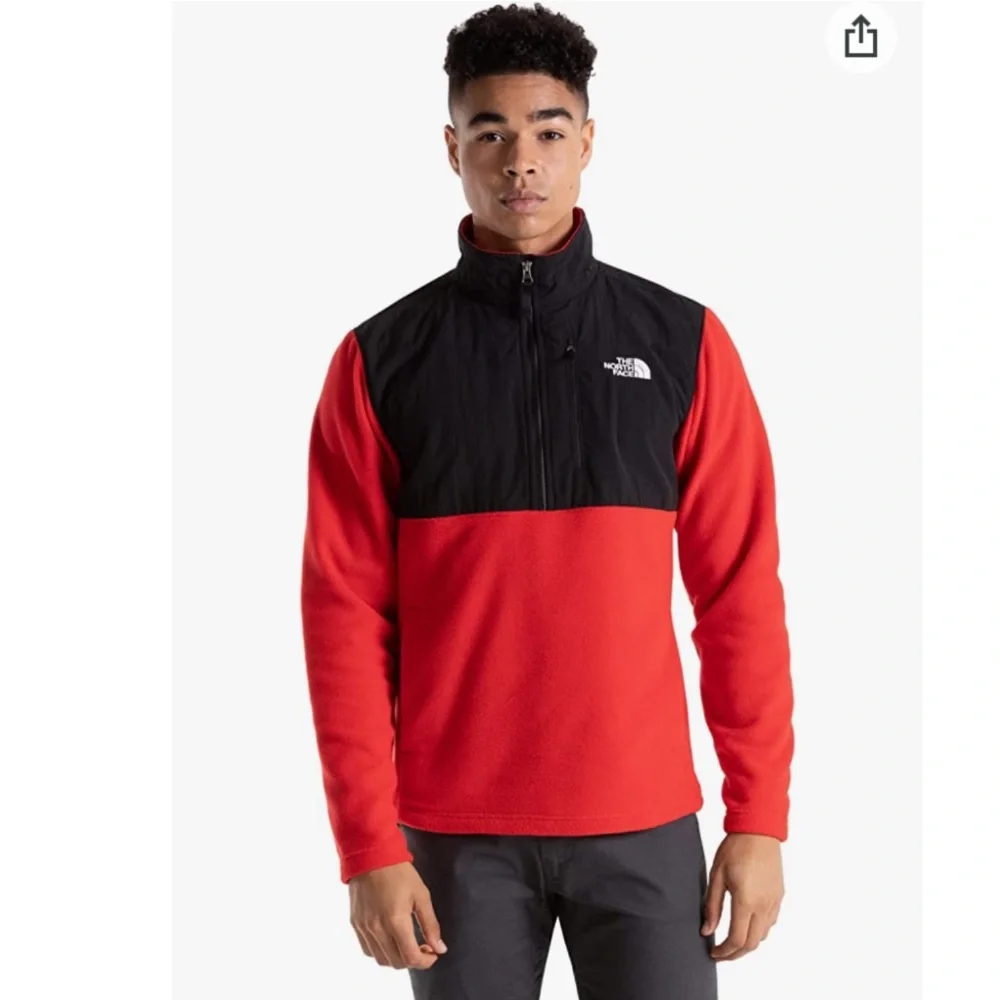 North Face mens pullover quarter zip sweater - Picture 1 of 6